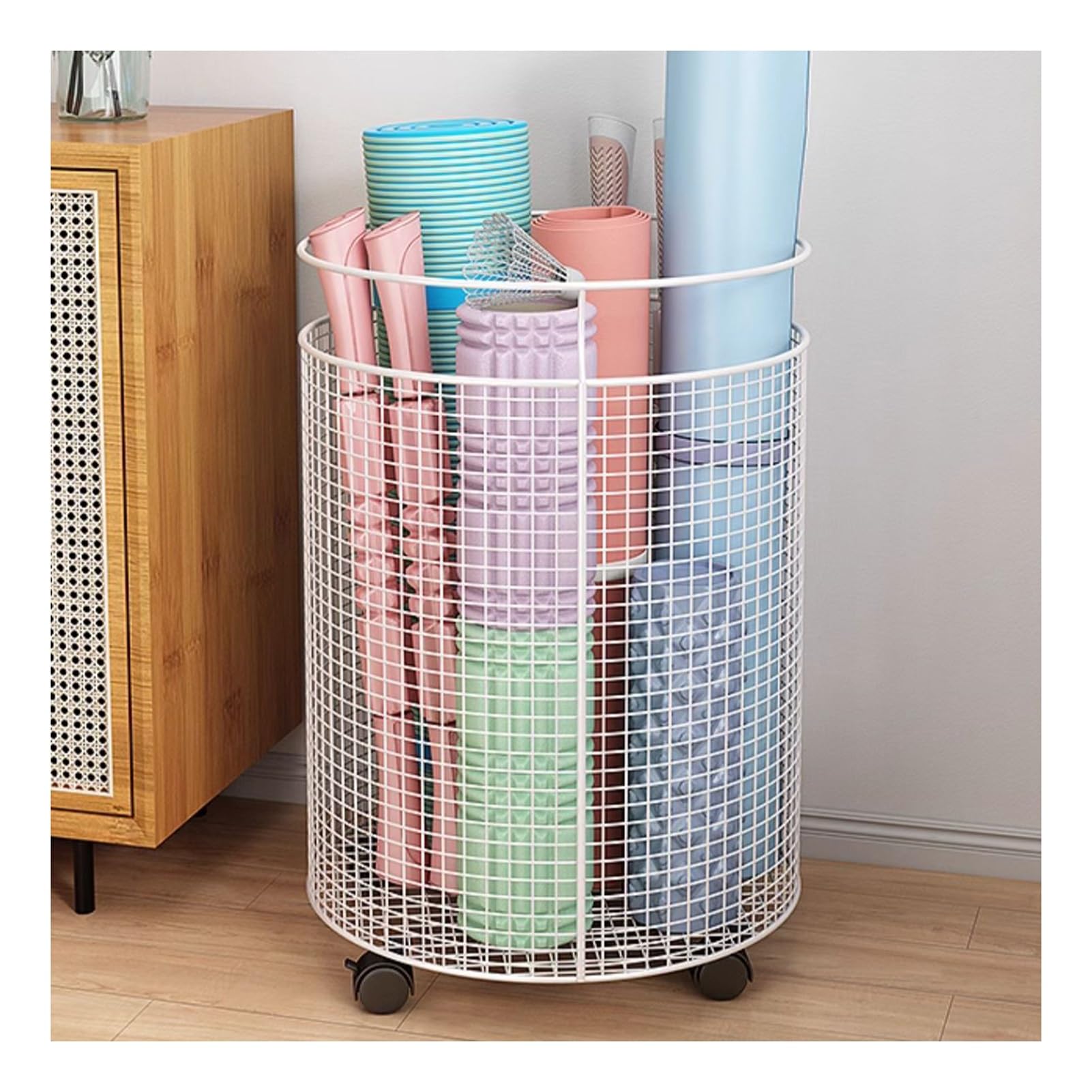 Amazon.com: KIYILIHI Yoga Mat Storage Racks, Metal Cylindrical